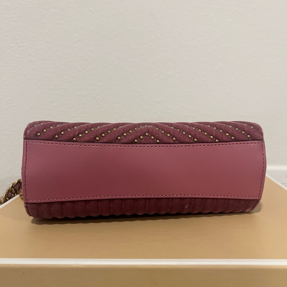 Coach Pink Velvet Parker 19 Quilted Shoulder Bag with Woven strap - Picture 5 of 10